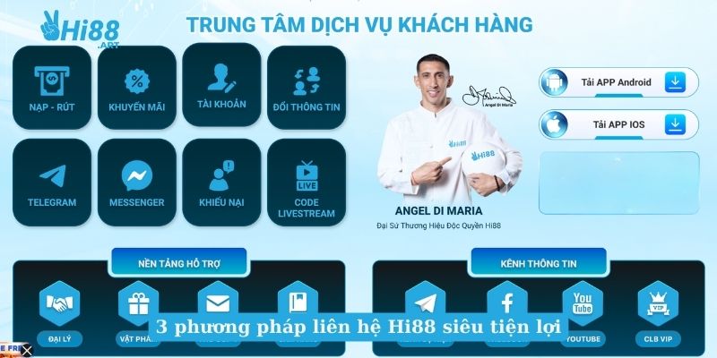 3 phương pháp liên hệ Hi88 siêu tiện lợi