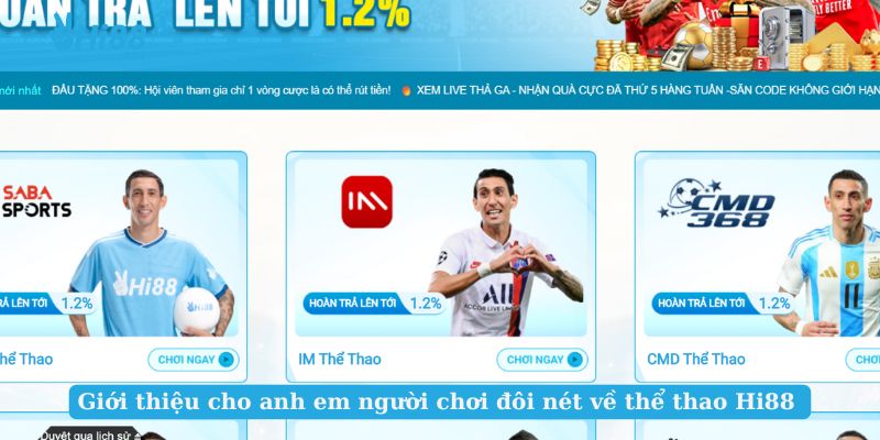 Giới thiệu cho anh em người chơi đôi nét về thể thao Hi88 